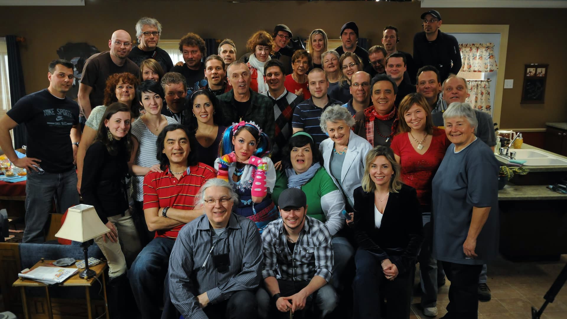 L'équipe sur le plateau